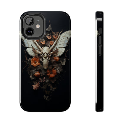 Deadhead Moth Gothic Dark Academia iPhone Case | Spooky Skull Mysterious Elegance