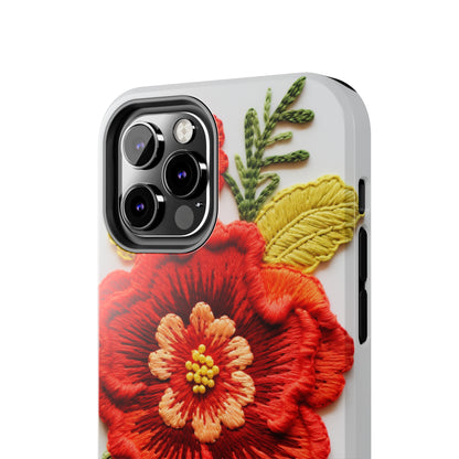 Floral Embroidery iPhone Case