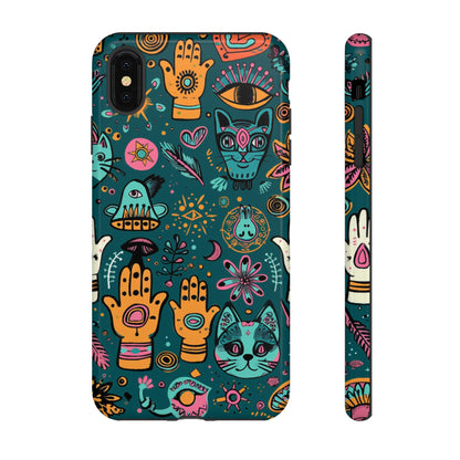 Kabbalistic Kitty Talisman Collage Phone Case