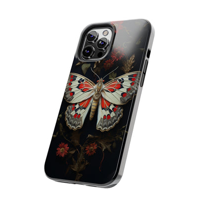 Deadhead Moth Gothic Floral Aesthetic Dark Academia iPhone Case | Embrace Mysterious Elegance