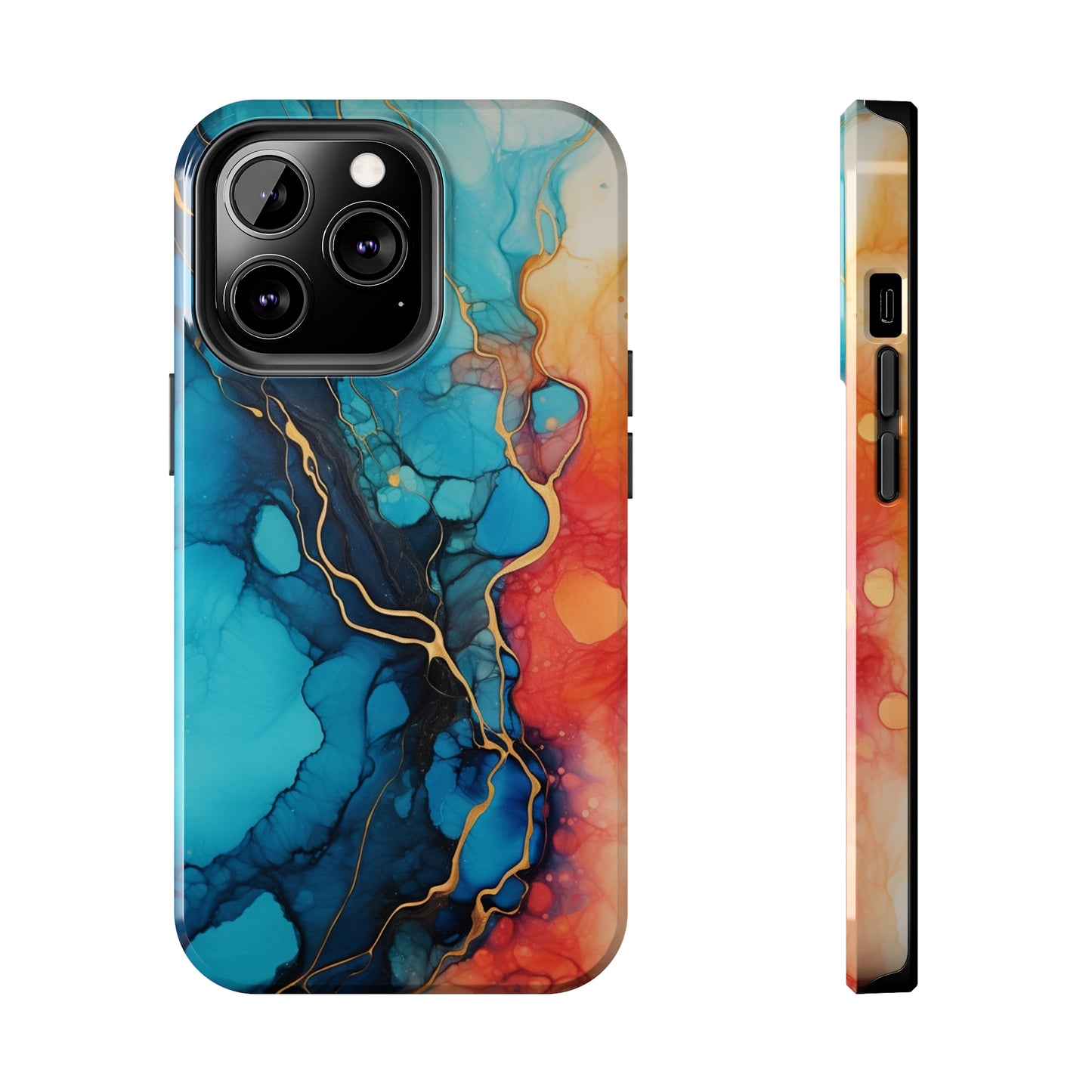 Marbled Watercolor iPhone Case | Embrace the Mesmerizing Multicolor Art