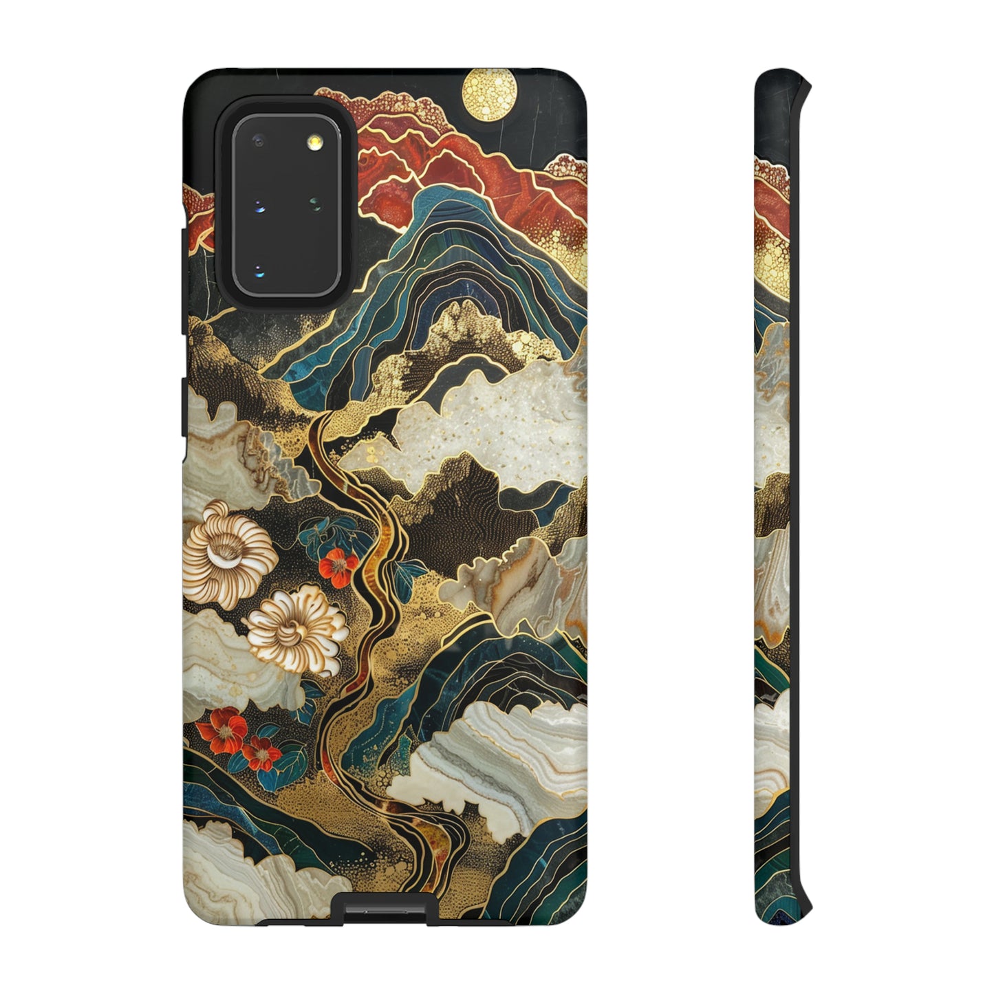 Chiyogami Stained Glass Floral Mountain Phone Case