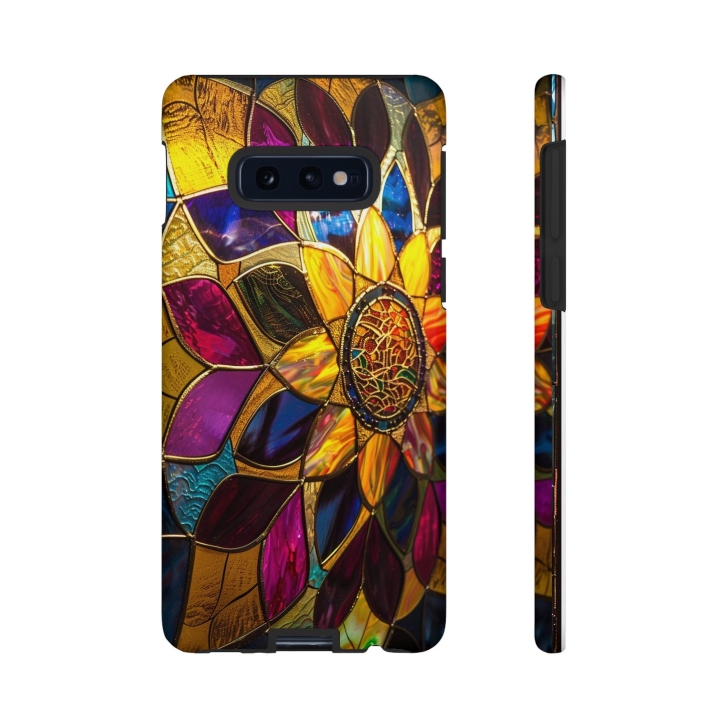 Cosmic Stained Glass Mandala Phone Case