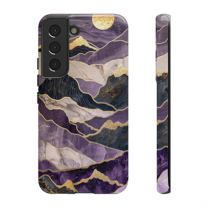 Abstract Purple Gold Mountain Phone Case