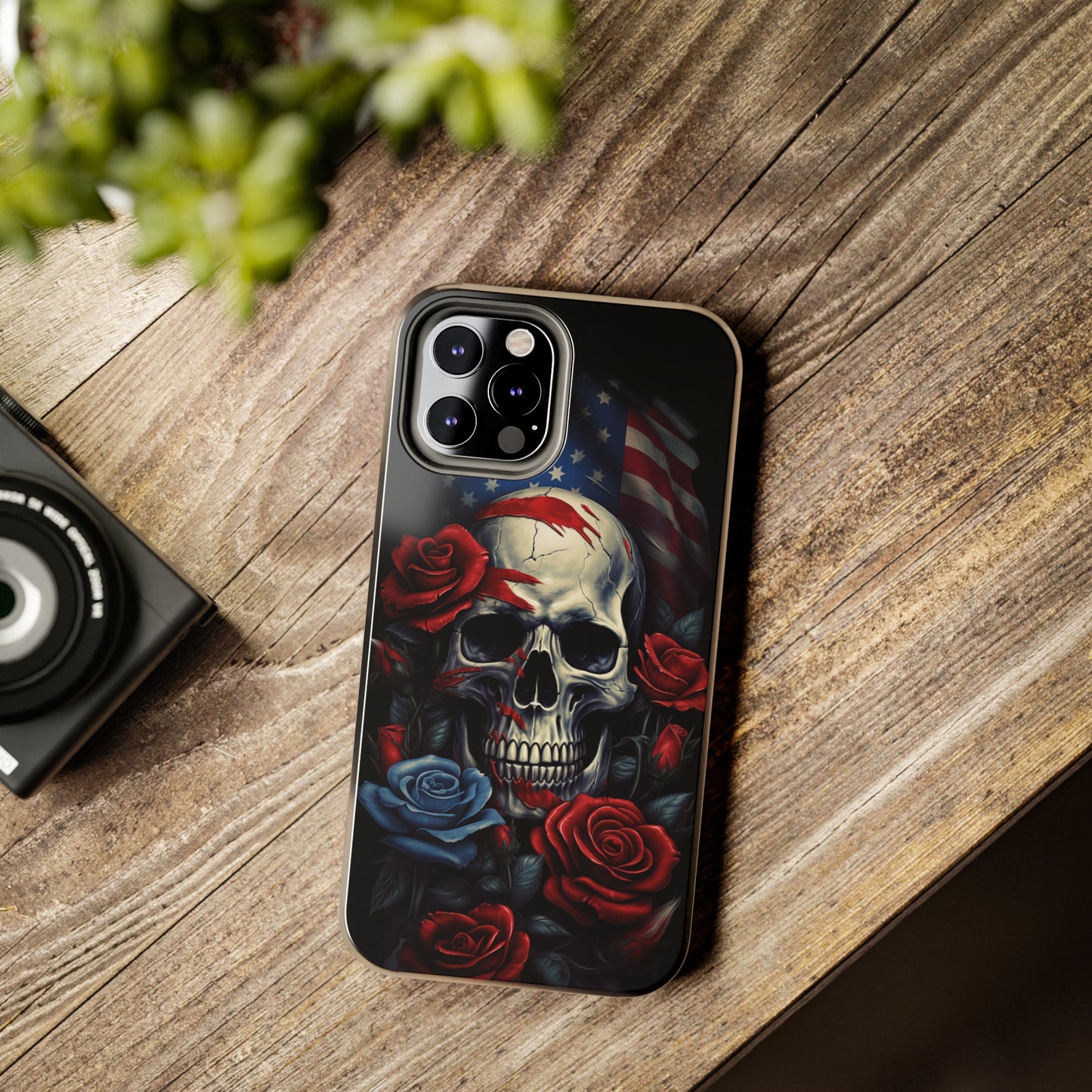 Skull USA Flag iPhone Case | Patriotic Edge with Stylish Protection