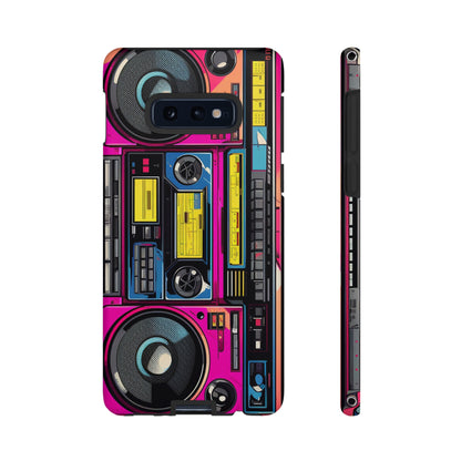 Boombox Hip Hop Music iPhone Case | Embrace Retro Vibes with Urban Beats for Google Pixel, iPhone, and Samsung Cases