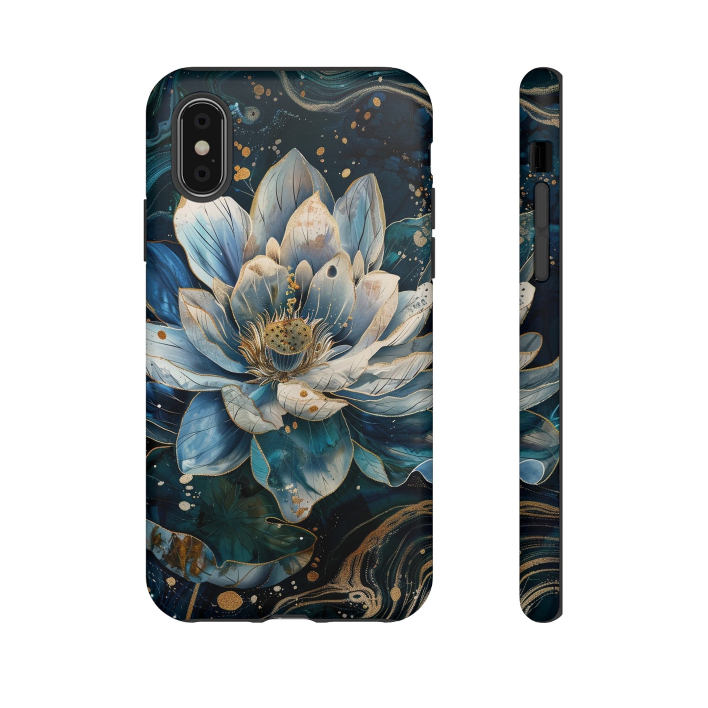 Zen Stained Glass Lotus Floral Design Phone Case