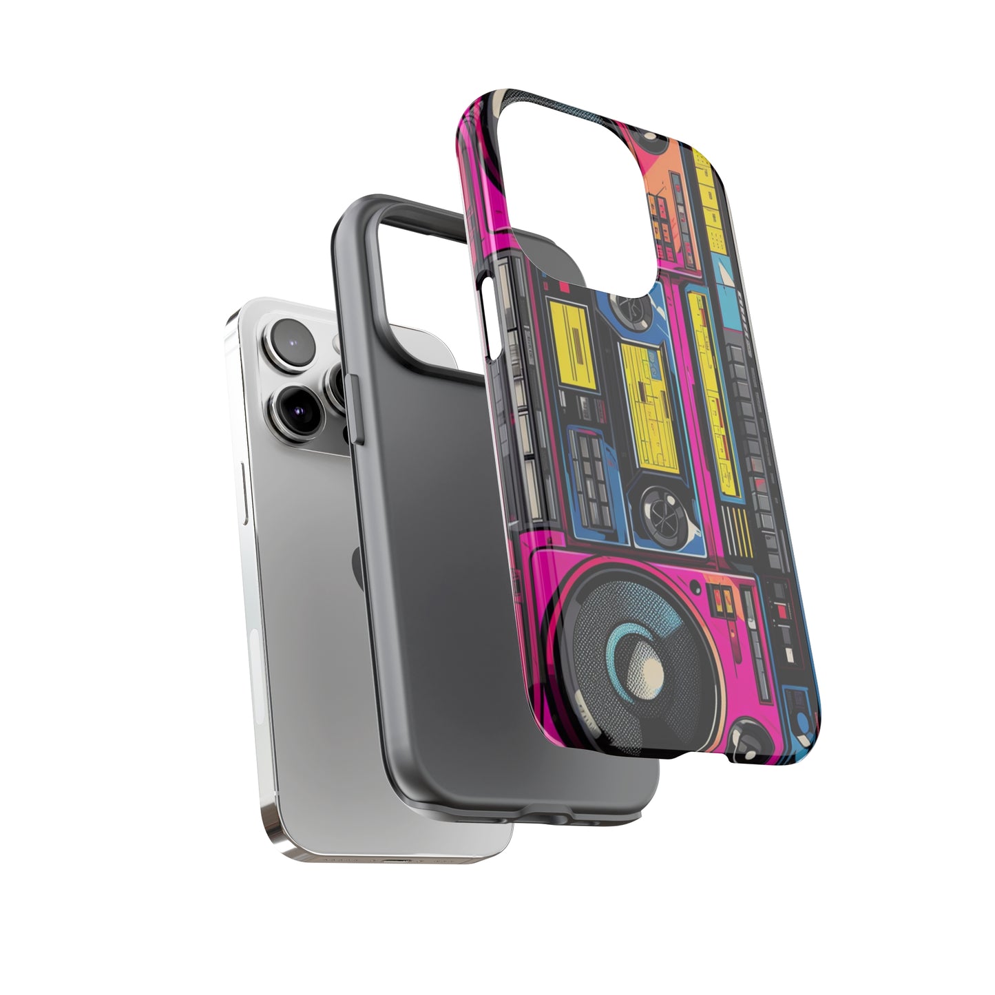 Boombox Hip Hop Music iPhone Case | Embrace Retro Vibes with Urban Beats for Google Pixel, iPhone, and Samsung Cases