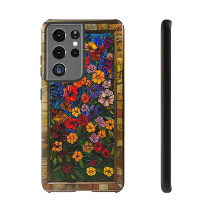 Gustav Klimt Style Flower Garden Painting Phone Case for iPhone 15, 14, Pro Max, 13, 12 & Samsung Galaxy S23, S22, S21, Google Pixel