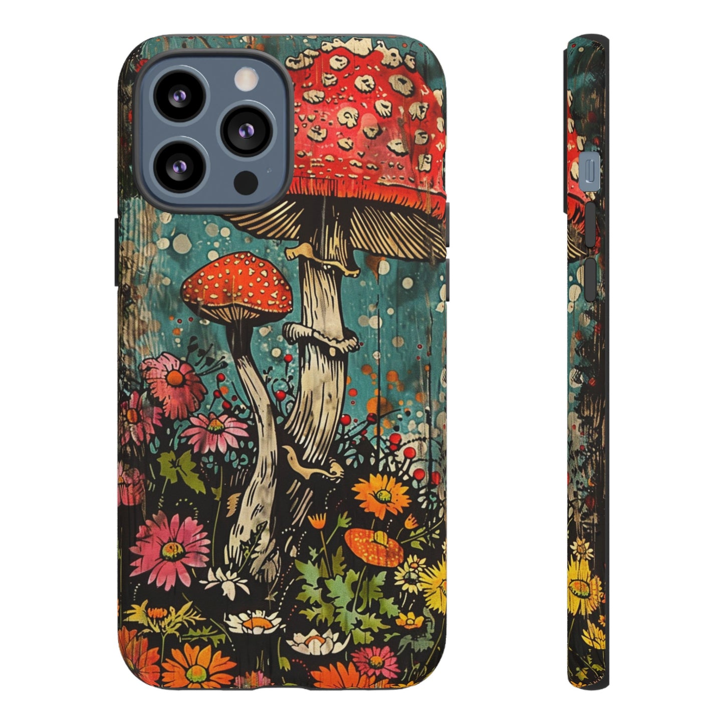 Trippy Magic Mushroom Retro Art Phone Case