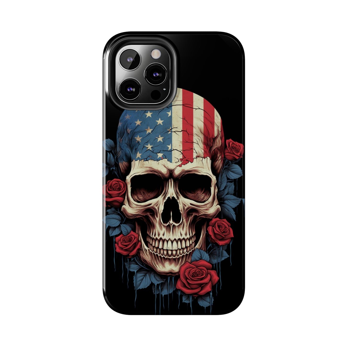 American Pride with an Edgy Spin: Skull USA Flag iPhone Case – Modern Protection Meets Patriotic Design