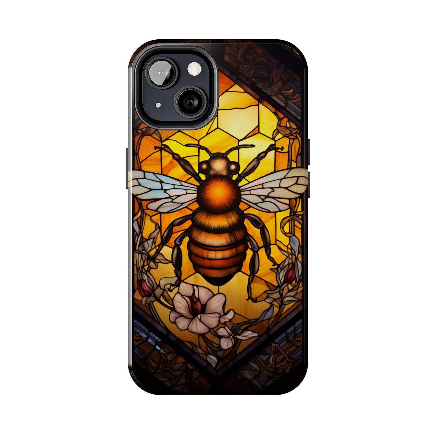 Stained glass Honey Bee iPhone Case | Embrace the Sweetness of Nature's Workers