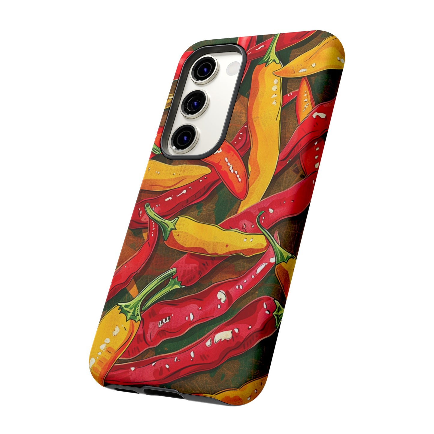 Yellow and Red Chili Peppers Phone Case