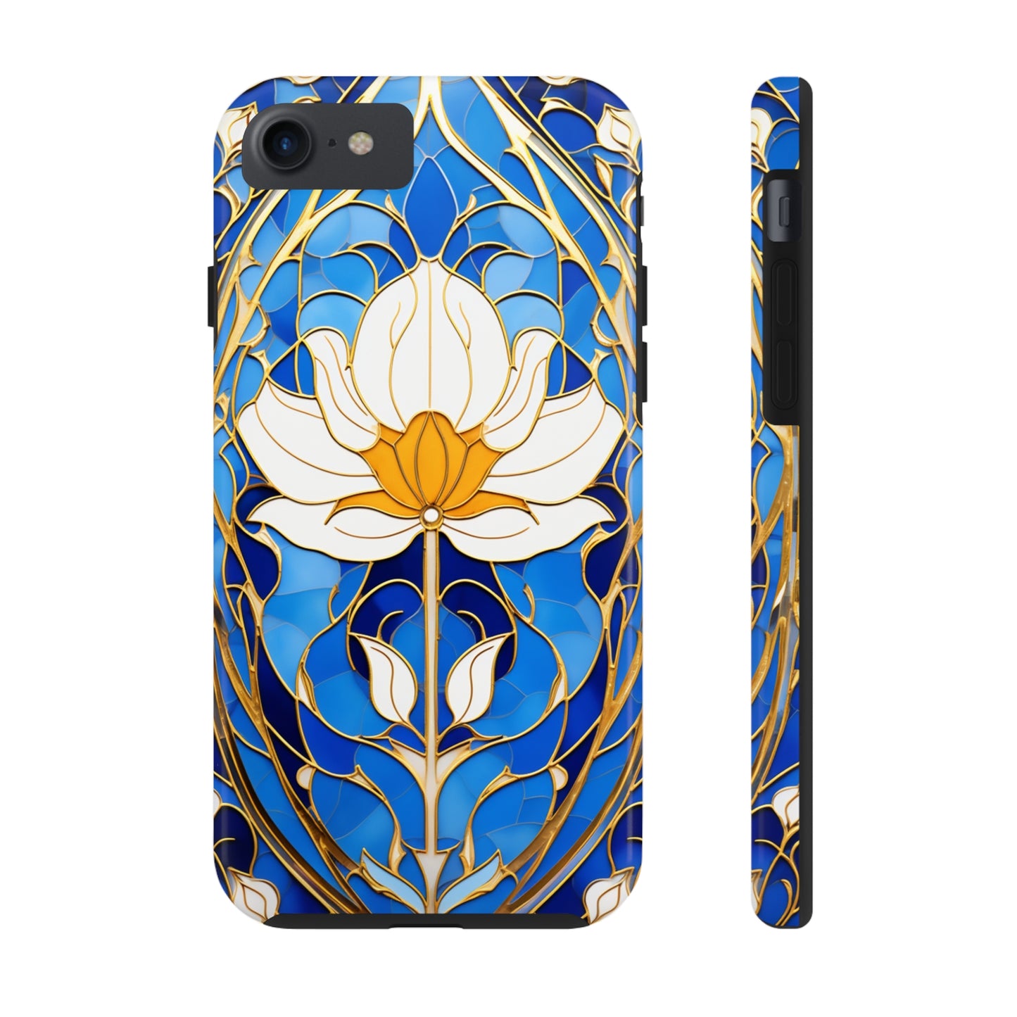 Art Deco Stained Glass iPhone Case | Vintage Floral Glamour, iPhone Case for Models 11 through 14 Pro Max