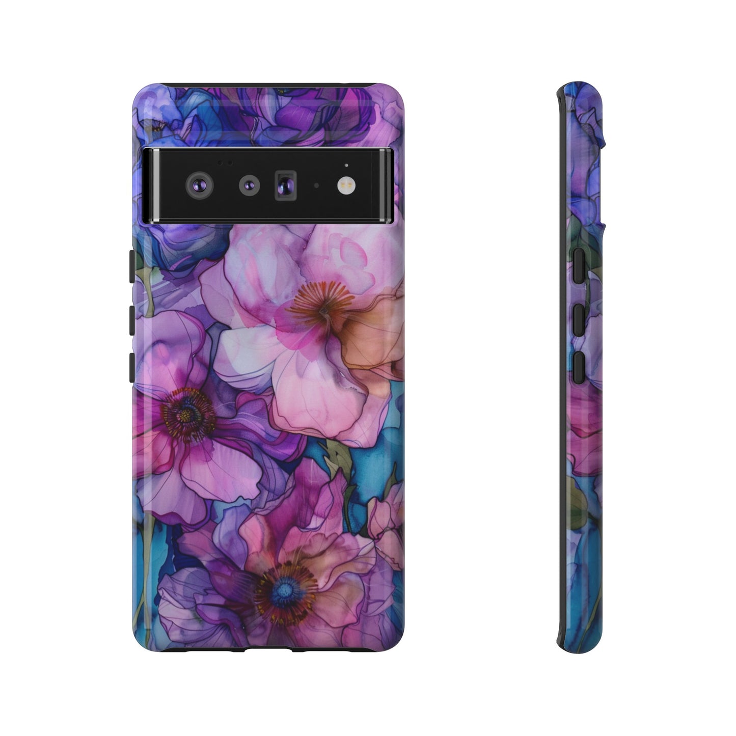 Purple Flower Stained Glass Phone Case