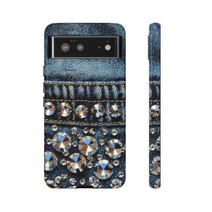 Blue Jean Queen Rhinestone Bling Phone Case