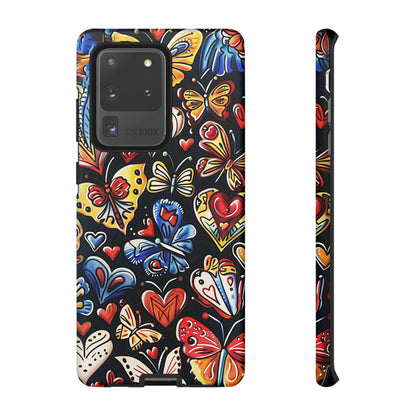 Butterfly Magic Hearts Phone Case