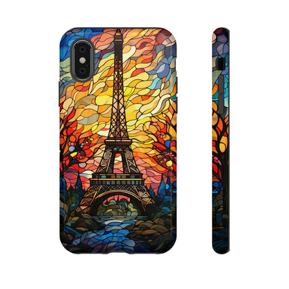 Parisian Elegance: Stained Glass Eiffel Tower | Artistic Flair iPhone Case for iPhone Models 11 through 14 Pro Max, Samsung Galaxy, and Google Pixel