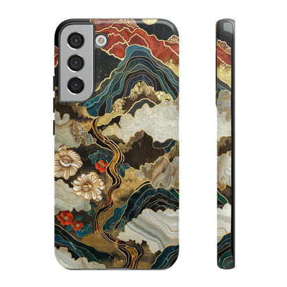 Chiyogami Stained Glass Floral Mountain Phone Case