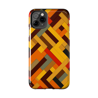 iPhone Tough Case: Intricate & Durable - The Weave Geometric Art Pattern