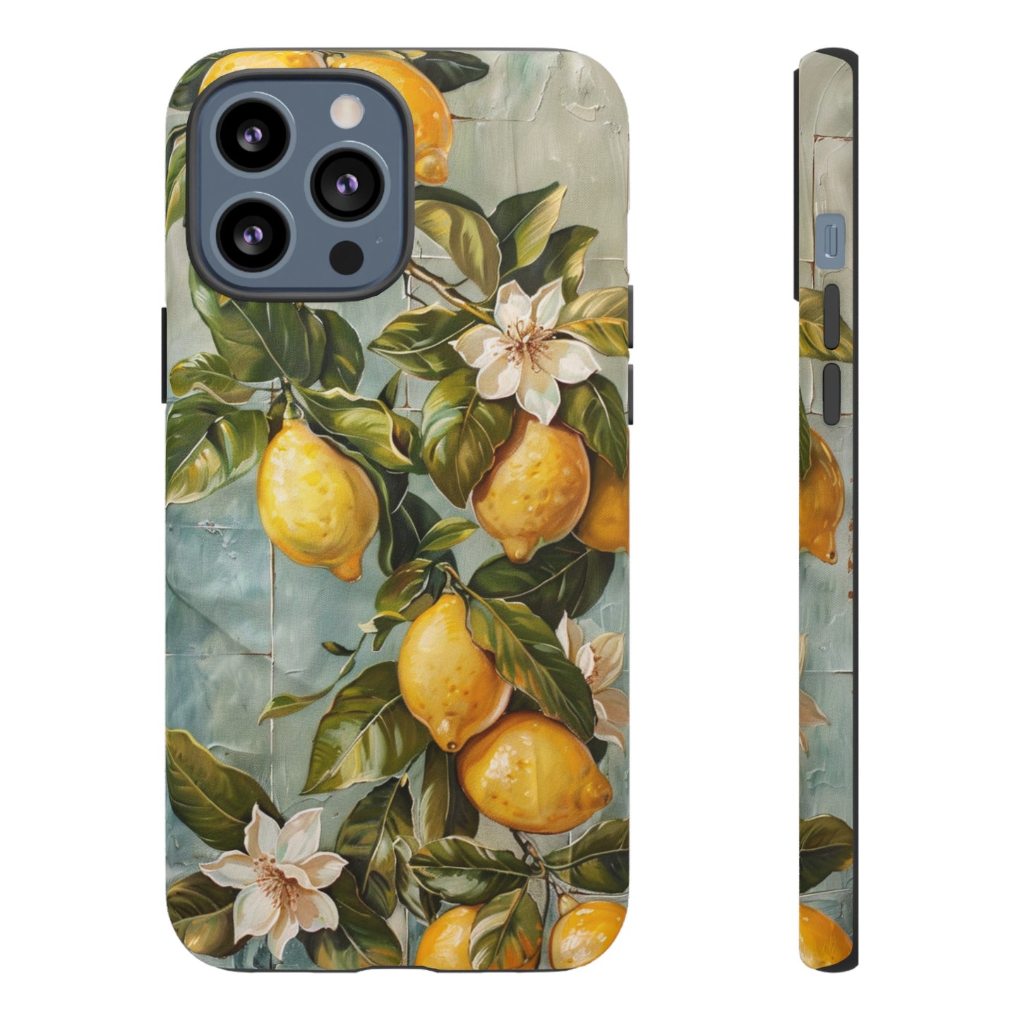 Mediterranean Lemon Tile Oil Painting iPhone 13 Case