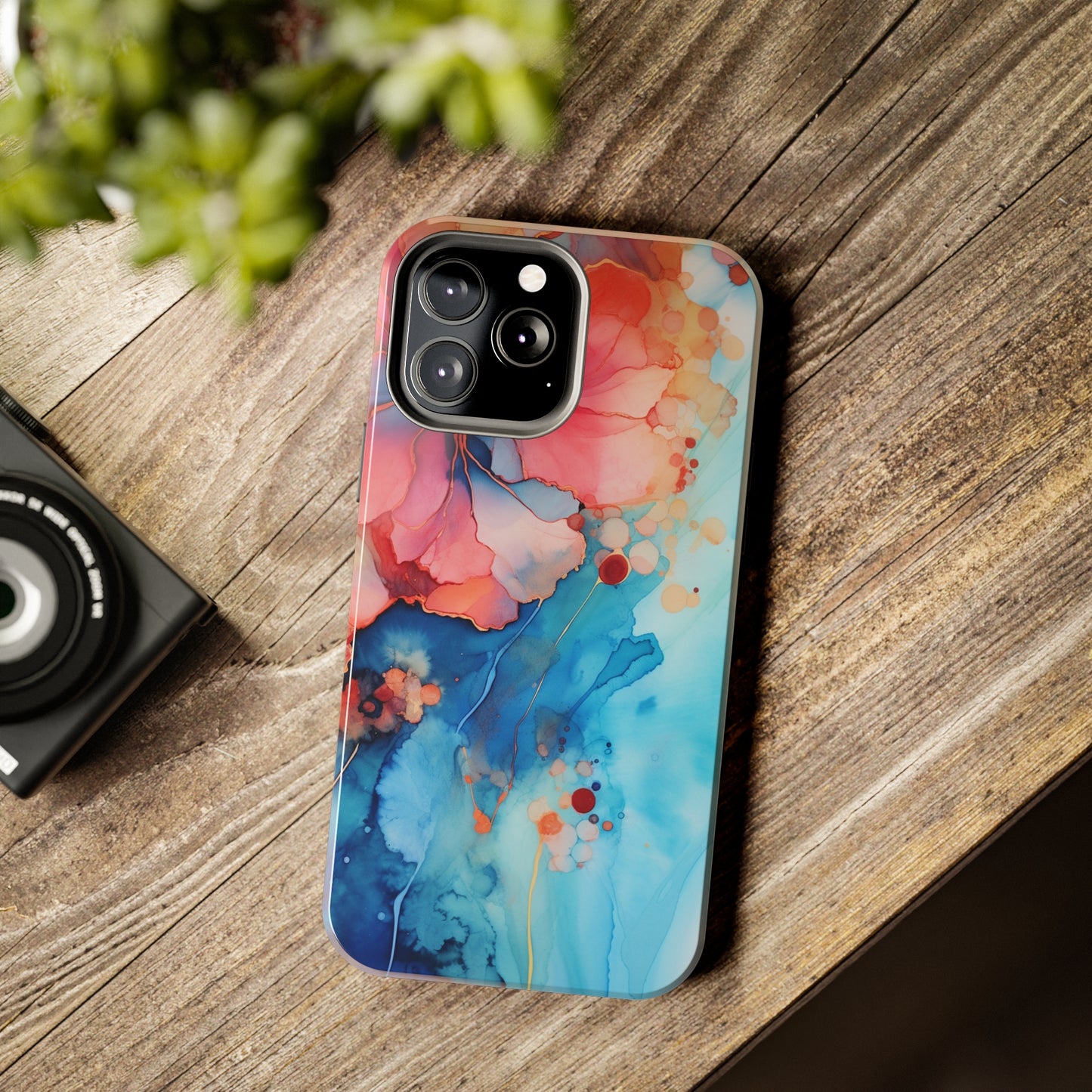 Marbled Floral Watercolor Phone Case | Embrace the Mesmerizing Multicolor Art