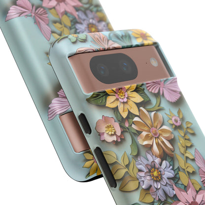 Pastel Pink Butterflies and Flowers iPhone Case