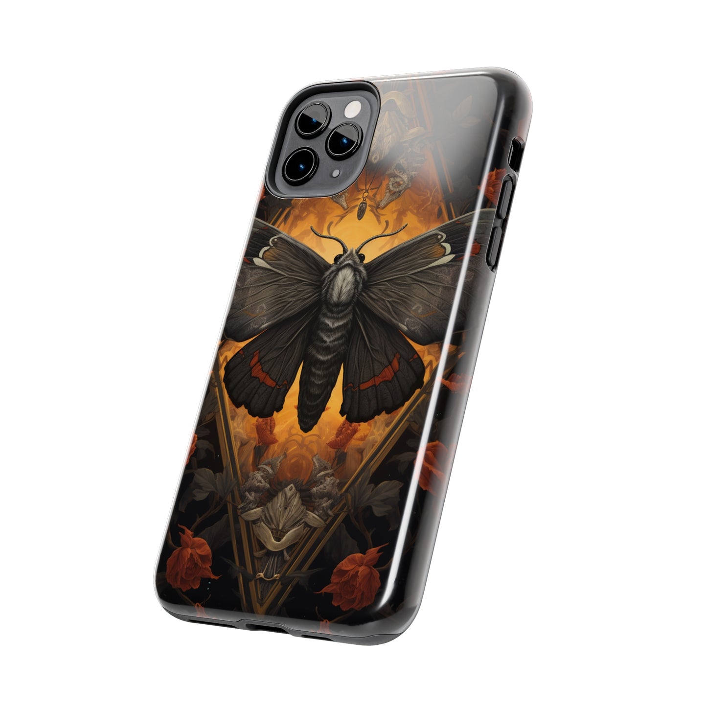 iPhone Case | Lost in Thought: Dark Academia Moth iPhone Tough Case