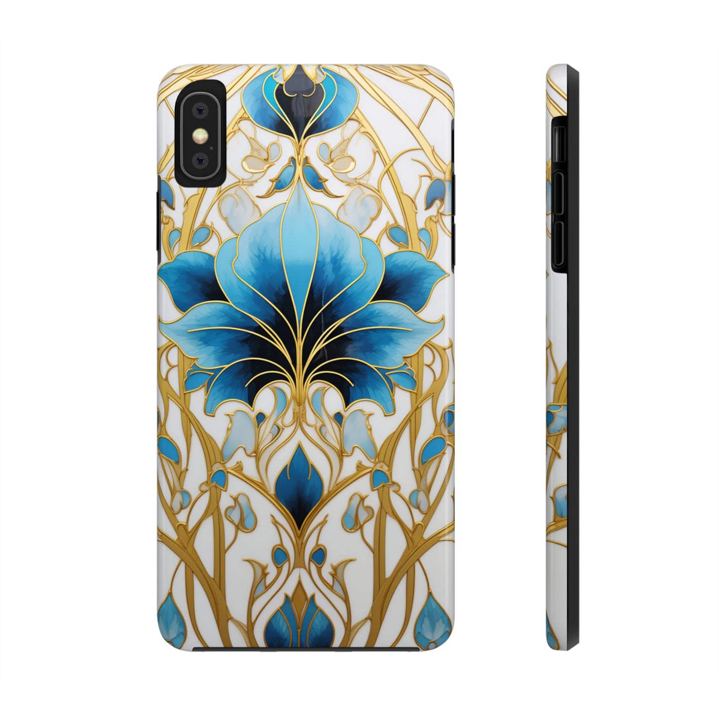 Floral Elegance: Art Deco Stained Glass iPhone Case | Vintage Glamour in Modern Protection iPhone Case for Models 11 through 14 Pro Max