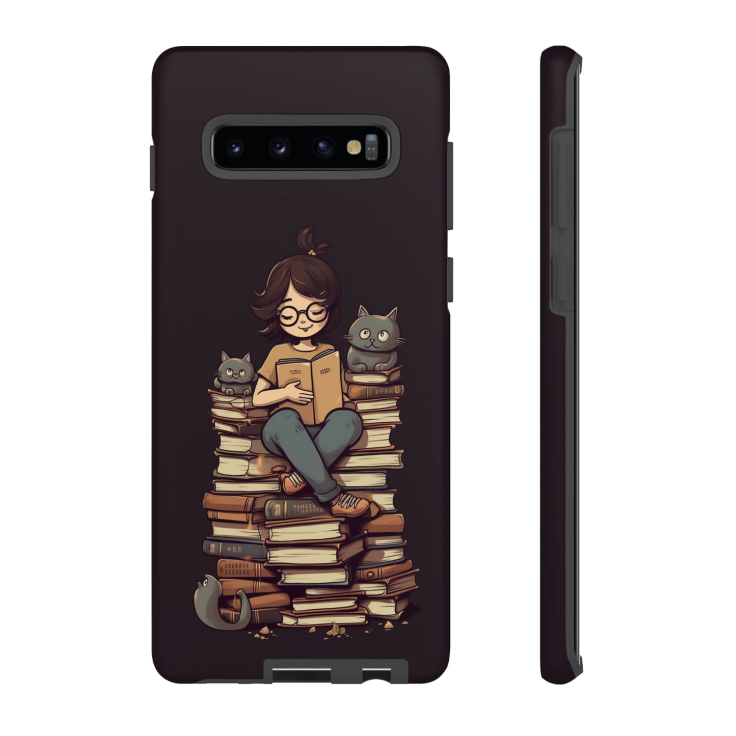 Cats and Books Phone Case