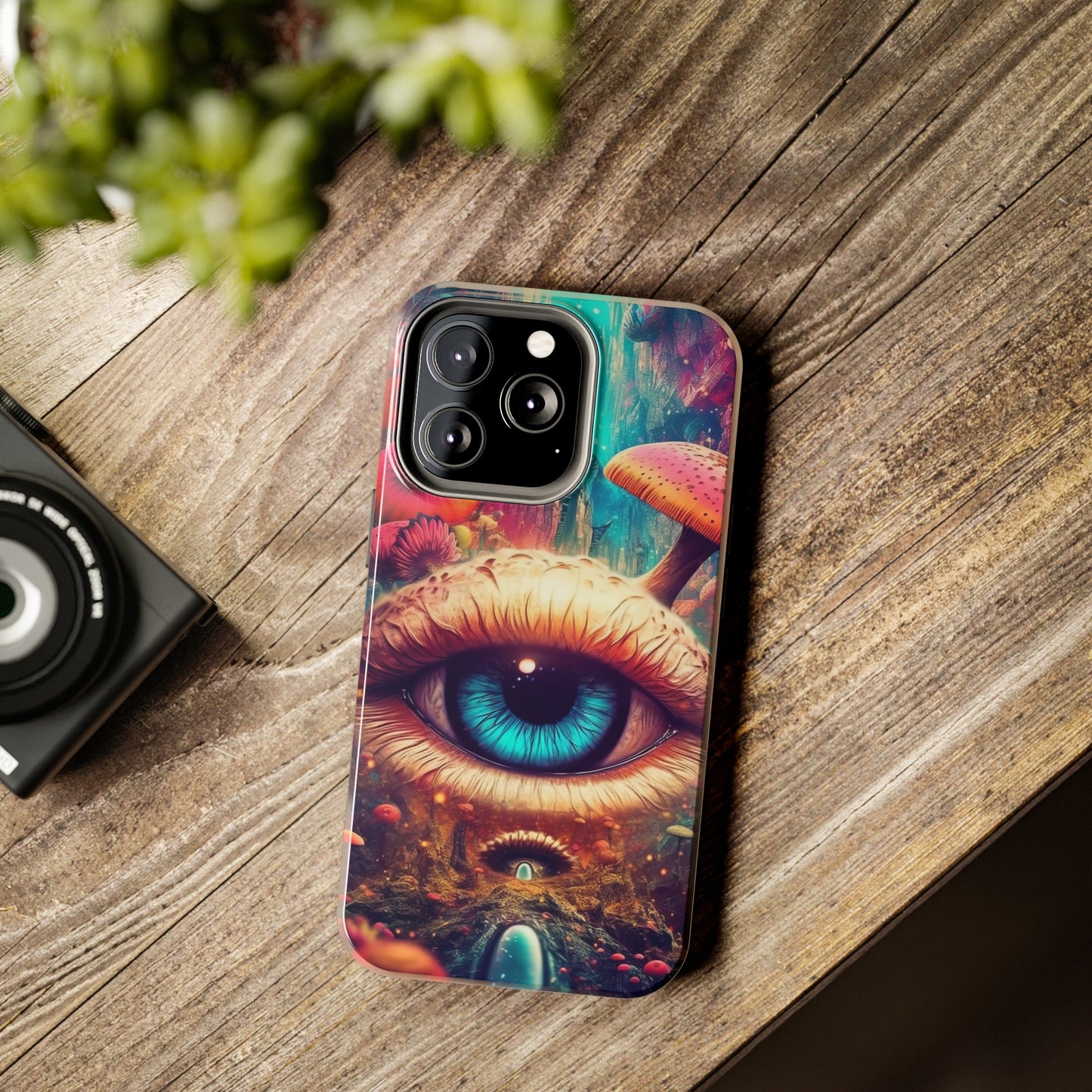 Eye of the Mushroom Psychedelic Art iPhone Case | Embrace the Trippy Enigma