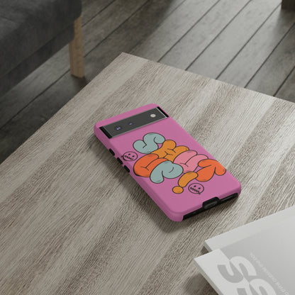 Shut Up Phone Case | Warm Retro Psychedelic Colors | For iPhone, Pixel, Samsung