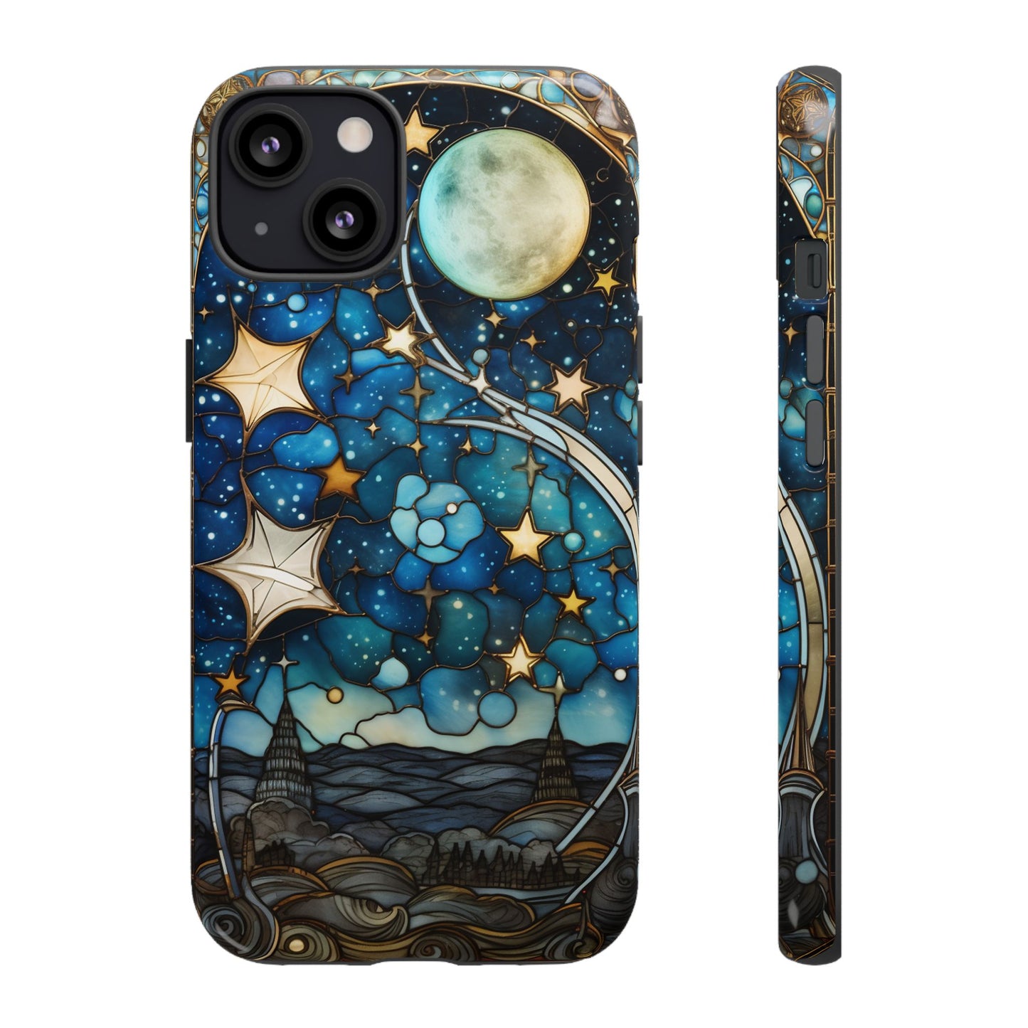 Boho Starry Night Stained Glass Artistry Phone Cover