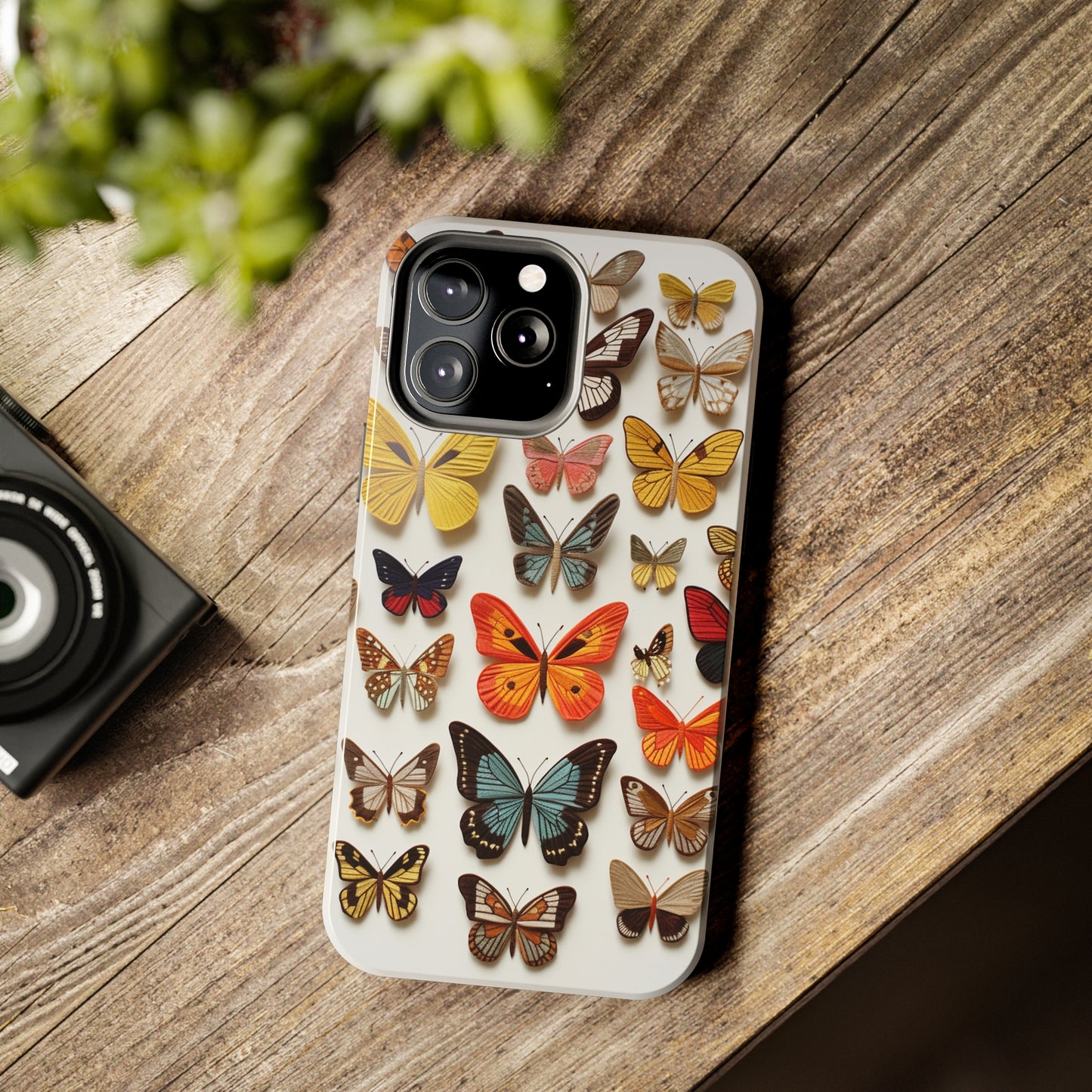 Elegant Embroidery: Delicate Butterfly iPhone Case – Crafted with Precision