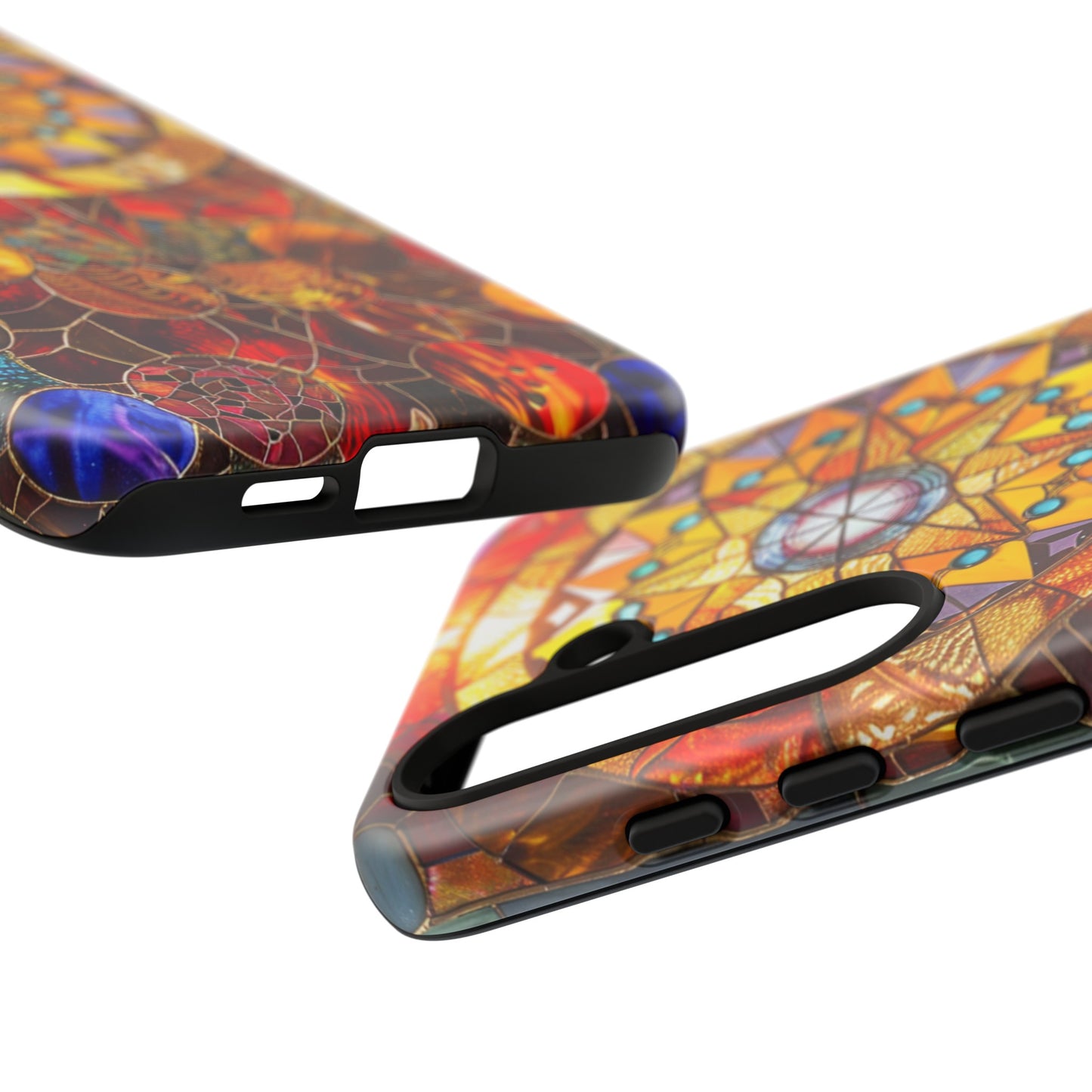 Cosmic Stained Glass Mandala Phone Case