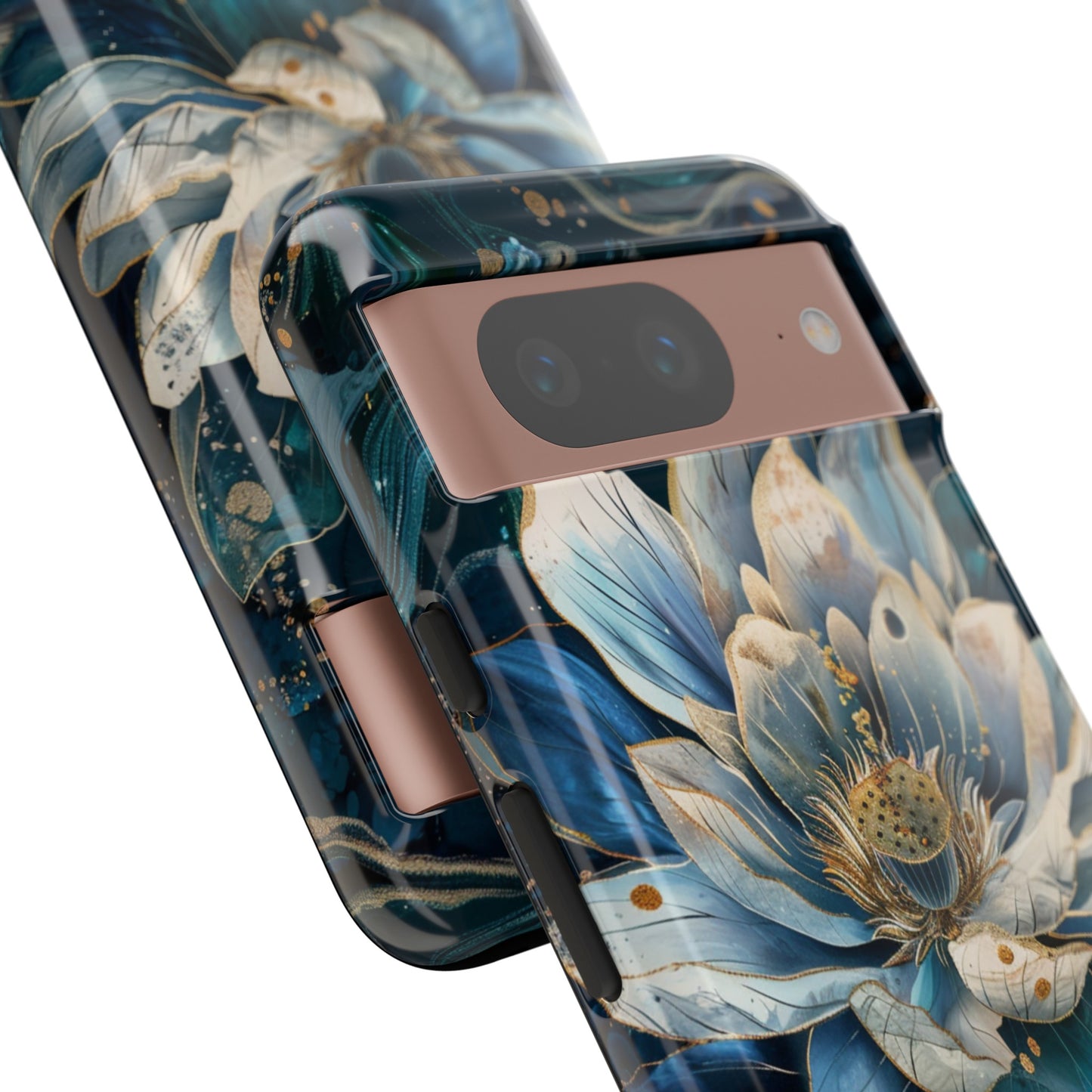 Zen Stained Glass Lotus Floral Design Phone Case