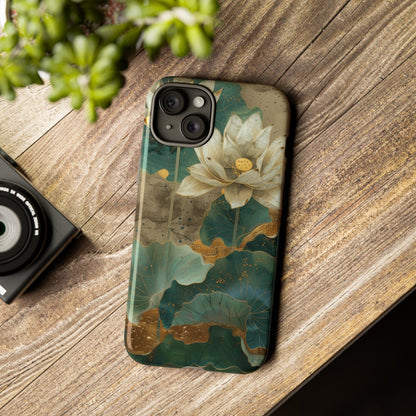 Zen Stained Glass Lotus Floral Design Phone Case