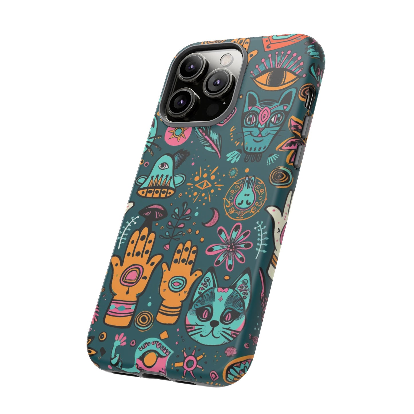 Kabbalistic Kitty Talisman Collage Phone Case