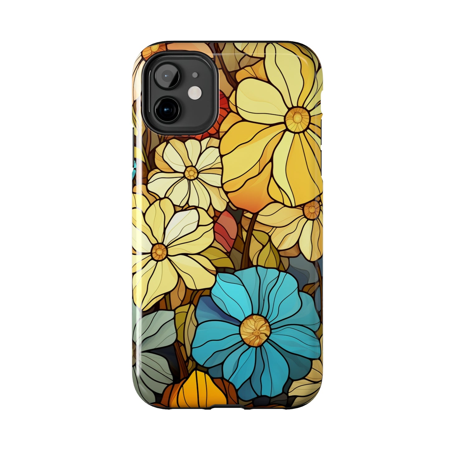 Kaleidoscopic Elegance: Stained Glass Vintage Floral iPhone Case – Timeless Beauty Illuminated