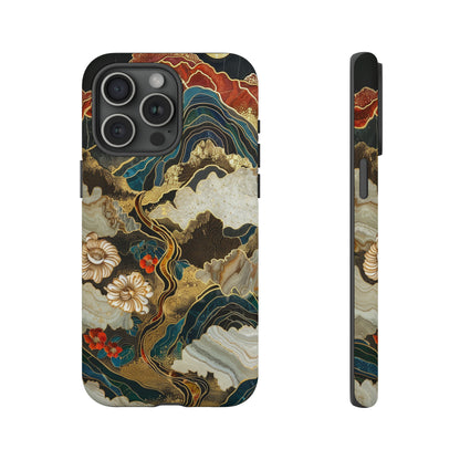 Chiyogami Stained Glass Floral Mountain Phone Case