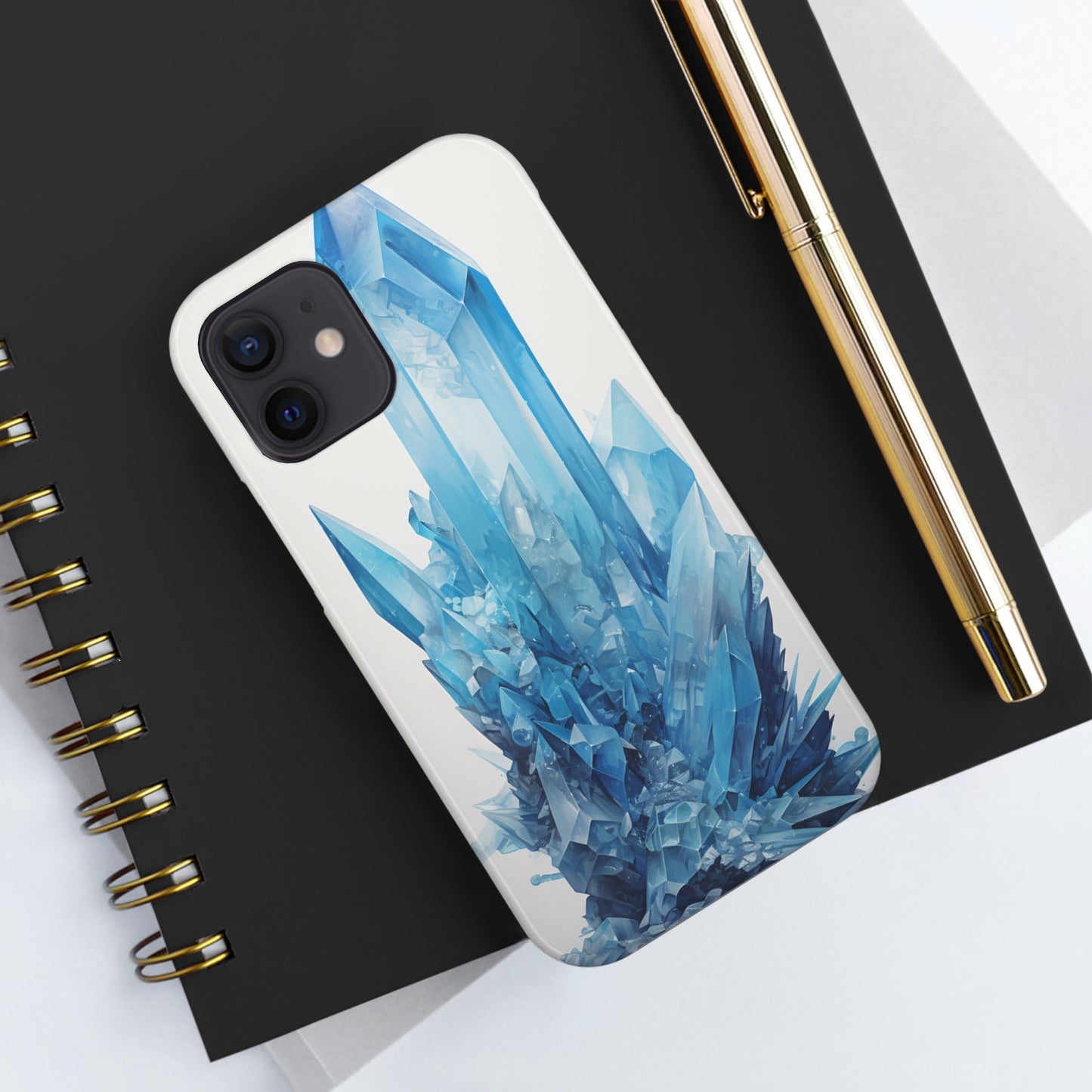 Healing Blue Crystal iPhone Case | Embrace Calmness and Serenity in a Stylish Package