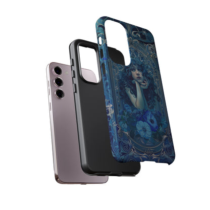 Blue Floral Art Nouveau Style Phone Case