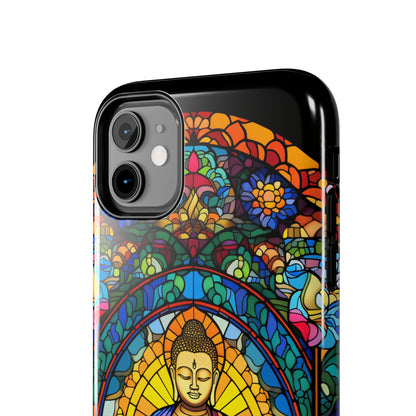 Stained Glass Magic: Psychedelic Tibet Buddha Mandala