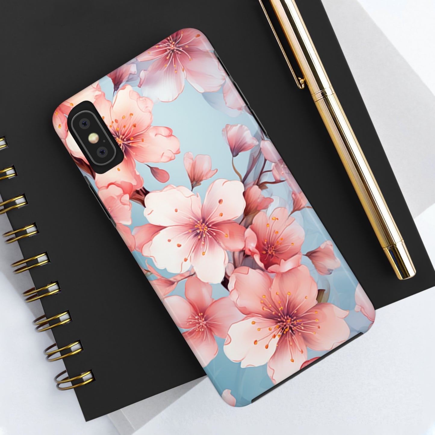 Pretty in Pink Flowers Tough iPhone Case | Floral Phone Cover