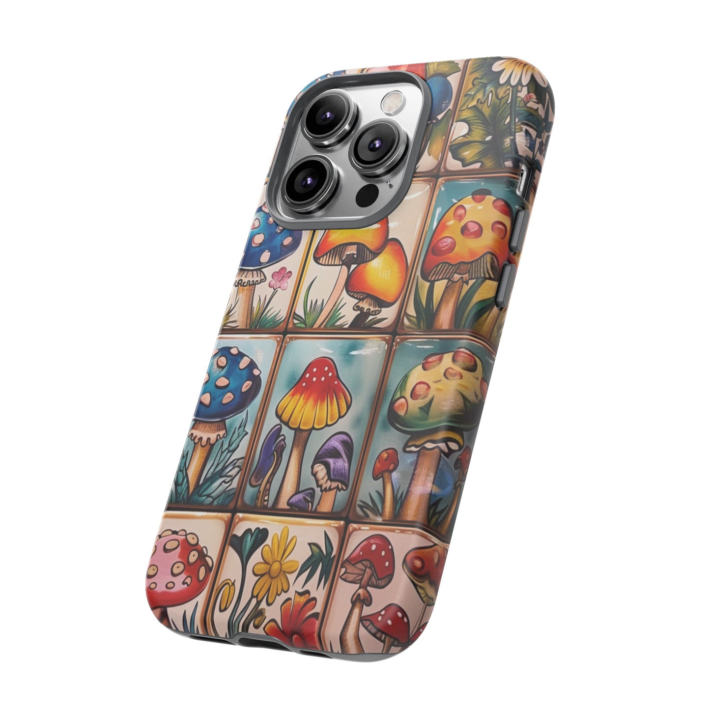 Trippy Magic Mushroom Tile  Abstract Art Phone Case