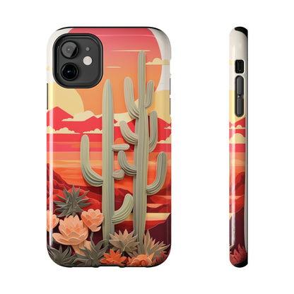 Cactus Desert Sunset iPhone Case