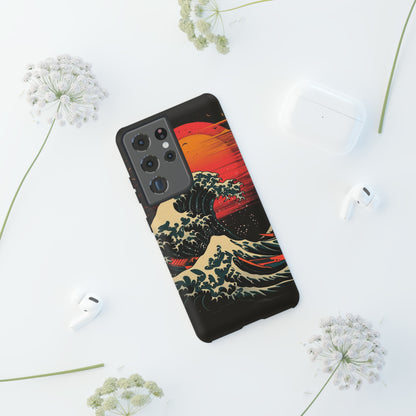 Great Wave off Kanagawa Retro Sunset