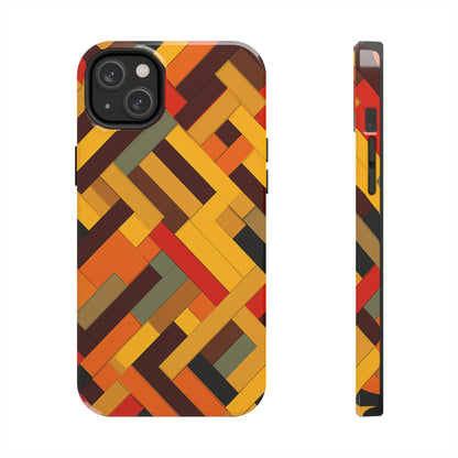 iPhone Tough Case: Intricate & Durable - The Weave Geometric Art Pattern