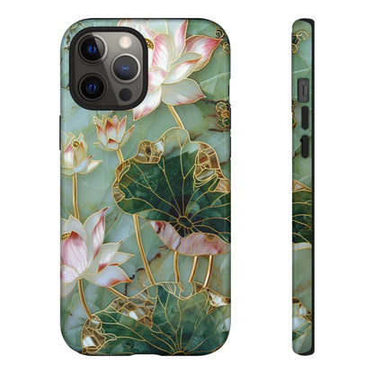 Elegant Floral Phone Case - Tough Cases with Lotus Design