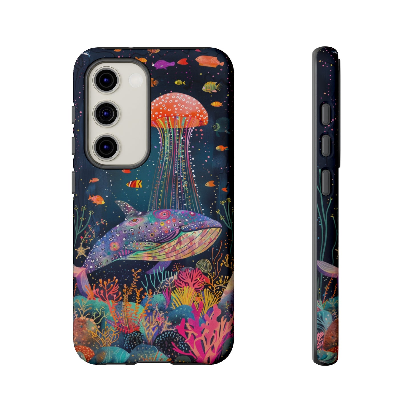 Whale Shark, Turtle, Jellyfish Phone Case